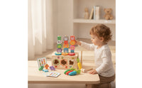 Wooden Shape Sorter with Gears Hands-in Shape Sorting Toy Box Hands-on Learning Wooden Sorting Toy for Daycare