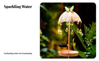 Solar Birds Feeder lamp Metal Construction Solar Powered Birds Feeding Station Waterproof Raindrop Effect Stakes lamp for Gardeners, Courtyard, Patio