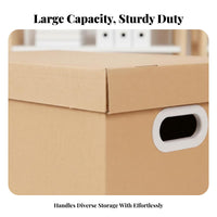 Collapsible document box with Lid Foldable Document Container multi-purpose for Home