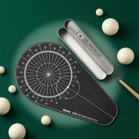 Pool Aiming Board Aim Angle Grid Cue-Ball Practice Board Metal Storage Case Pool Cue Aiming Aid