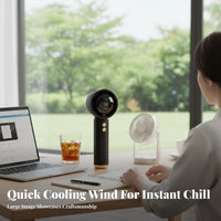 Compact Rechargeable Mini Fan Powerful Airflow High Speed Portable Fan Lightweight Fast Charging for Commuters, Office Workers, Students, Desktop Use, Travel, Outdoor