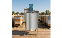 Stainless Steel Electric Honey Extractor Motorized Four-Frame Honey Extractor Rust-Resistant Polished for Beekeepers, Apiarists, Apiary