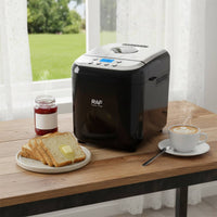 Multifunctional Automatic Bread Creator LCD Display Automatic Bread Machine Large Viewing Window Flour Mixture Kneading Machine Food-Grade Materials for Home Bakers