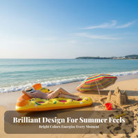 Pizza Slice Inflatable Lounger Fun Design Pizza Inflatable Lounger Material Oversized Meal Floatie for Adults, Teens, Beach, Summer Vacation, Lake