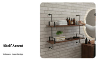 Heavy Duty 3-Tier Pipe Shelf Retro Design 3-Tier Industrial Pipe Unit Sturdy Bookshelf Space Saving for Salon Owners, DIY Enthusiasts, Homeowners, Living Room, Barbershop, Bedroom, Kitchen