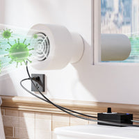 Air Conditioner Hole Fan Quiet Wall Mounted Exhaust Fan Easy Installation Small Tube Ventilation Fan for Renters, Bedroom, Washroom, Office