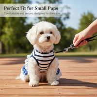 Pet Dog Summer Dress with Leash Ring for Small Dogs - Teddy, Bichon, Chihuahua