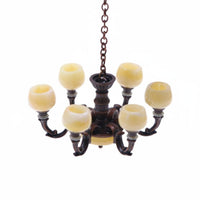 1:12 Dollhouse Chandelier Luxury Style Dollhouse Pendant Light Realistic Mini Pendant Lamp for Toy House