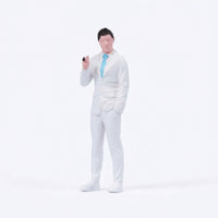 Miniature Male Figure Freestanding Diorama Figure Detailed for Desktop Display