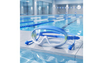 Clear Lens Swimming Goggles with Earplugs Soft Nose Bridge Swim Goggles with Earplugs Anti-Fog Eyewear Protective for Swimmers
