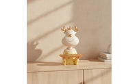 Decorative Deer Statue with Storage Tray Playful Deer Figurine with Tray Modern Storage Figurine Compact for Entryway