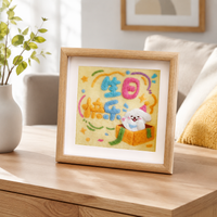 framed felt craft artwork