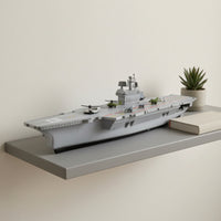 Static Aircraft Carrier Model Pre-Assembled Aircraft Carrier with Planes Desktop for Display Shelf, Bedroom Decor