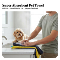 Non-Stick Dog Bath Towel Thickened Absorbent Pet Towel Soft & Skin-Friendly for Professional Groomers, After Rain Walks, Bathroom, Home
