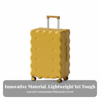 long-lasting rigid-shell crumb-texturedTextured Luggage Telescopic Handle Trolley Case rigid-shell Protection Rolling Suitcase 360° rollers for Frequent Flyers, Young Adults, journey, journeys, Airports, Business journey