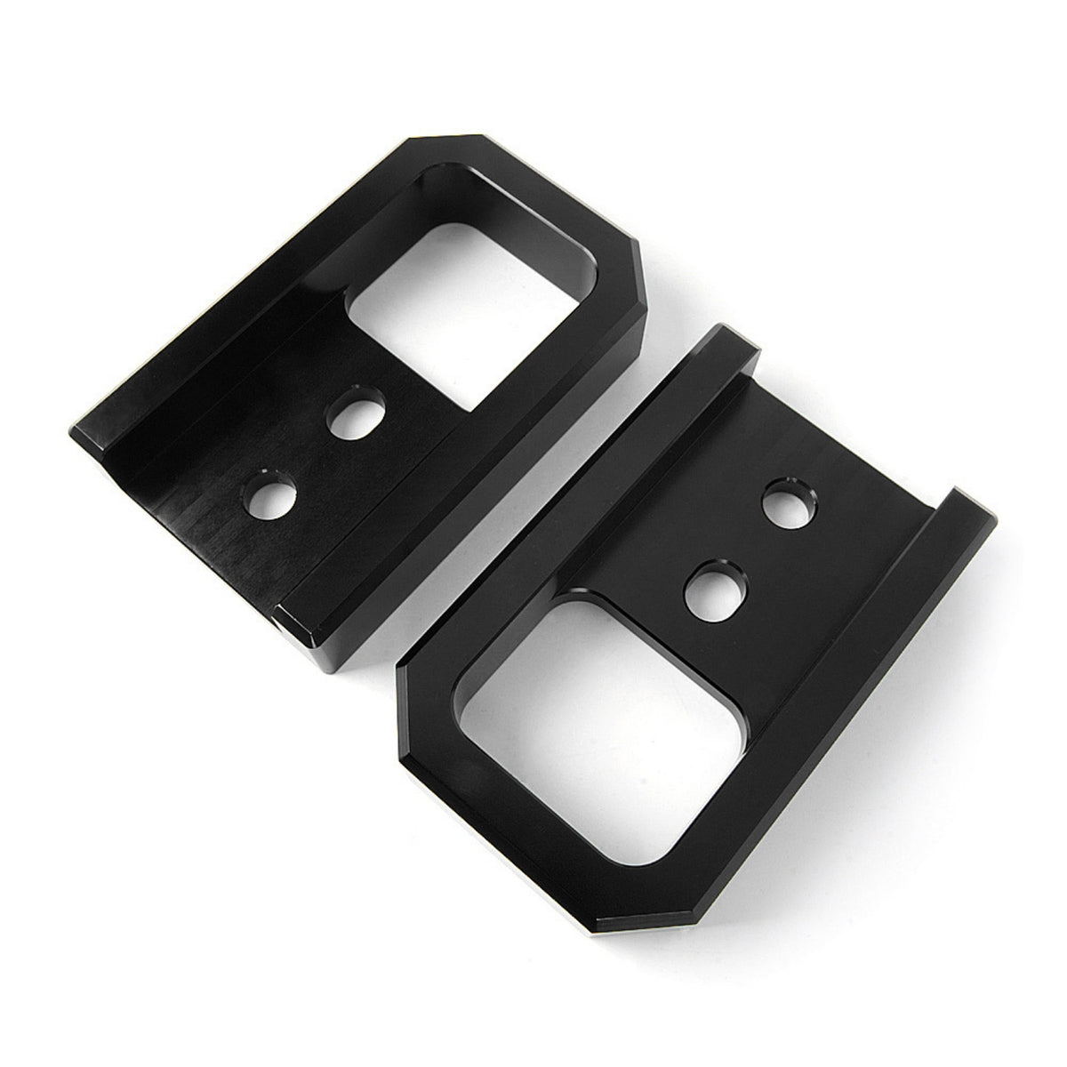 Front Tow Hook Bracket Left and Right Set D Loop Bracket Angled Edges Edges