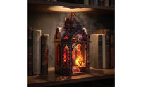 Miniature Library Kit Lighted Bookshelf Insert Whimsical Decor for Hobbyists, Adults