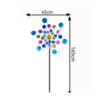 Colorful Garden Kinetic Garden Ornament Vibrant Colors Colorful Metal Wind