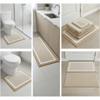 Nordic Faux Cashmere Non-Slip Bathroom Mat Set for Toilet, Entryway, and Kitchen