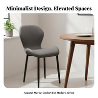 Ergonomic Backrest Upholstered Side Chair Modern Design Upholstered Shell Chair Space-Saving Dining Seating Stable Frame for Homeowners, Families, Interior Decorators, Game Room, Home Office, Bedroom, Restaurant