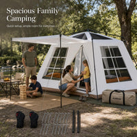 Kailuode Outdoor Automatic Pop-Up Double-Layer Camping Tent for 4-6 People, Waterproof