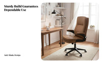 360-Degree Swivel High-Back Task Chair with Flip-up Arms Ergonomic Design Office Furniture Rocking Function Breathable for Executives, Students, Telecommuting Workers, Study Room, Workstation