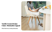 Multifunctional Upholstered Swivel Chair Soft & Comfortable Vanity Stool Thick Padded Seat Indoor Seating Sturdy Construction for Homeowners, Pet Owners, Dining Room, Dressing Area, Bedroom, Home Office