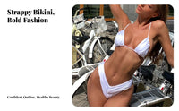 High Waist Triangle Bikini Sexy Design Triangle Bikini Set Material Adjustable Tie Swimsuit for Young Adults, Juniors, Beach, Summer, Sunbathing