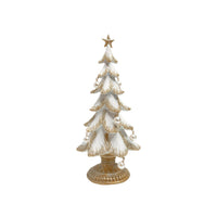 Christmas Resin Ornament with Pearl Design for Living Room Tabletop