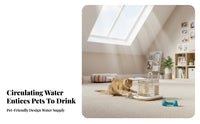 Constant Temperature Heating Cat Water Fountain Easy to Clean Automatic Pet Water Fountain Energy Saving for Cats, Dogs