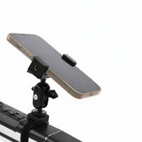 Clamp Style Wind Instrument Phone Holder Vertical and Horizontal Music Score Clip Padded Adjustable Phone Clip Easy Install