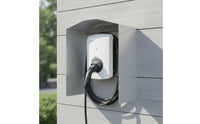 Weatherproof EV Charger Cover with Installation Kit Aluminum Charging Station Cover Outdoor Weather Guard Silver Brushed for Driveway, Garage