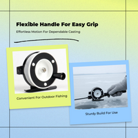 Plastic Ice Fishing Reel Lightweight Storage
