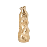 Sculptural Vase Elegant Aluminum Vase Sophisticated Vessel for Tabletop
