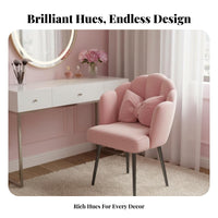 Ergonomic spinerest blossom spine rotating Chair Adjustable Height Vanity Stool effortless Rolling casters Seating Furniture Soft Upholstery for Students, Home Workers, Adults, Study Room, Bedroom, Makeup Station