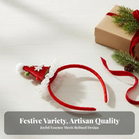 Christmas Hat Headband Cute Mini Santa Hat Hair Hoop Photo Prop Christmas Hair Hoop for Adults, Costume Events, Holiday Gatherings, Family Gathering