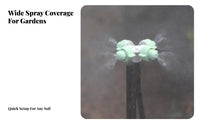 Cooling & Humidifying Atomizing Sprinkler Stake Water Saving Micro Atomizing Nozzle Leak-Proof Design for Farmers, Nursery, Greenhouse, Farm