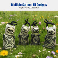 Creative Extended-Horn Elf Doll, Resin Statue, Desktop & Garden Decor