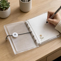 Transparent M5 3-Fold Loose-Leaf Planner with Card Storage