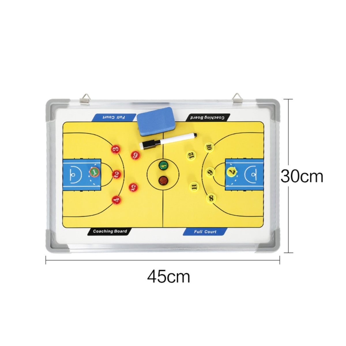 Portable Attachable Soccer Board Double-Sided Foldable Basketball Strategy Clipboard Zippered Case for Practice Sessions, Game Day