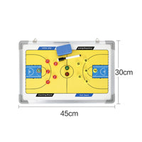 Portable Attachable Soccer Board Double-Sided Foldable Basketball Strategy Clipboard Zippered Case for Practice Sessions, Game Day