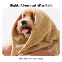 Thickened Material Pet Bath Towel Non-Shedding Absorbent Dog Towel Soft Texture for Dogs, Young Dogs, After Swim, Grooming Salon, Rainy Days