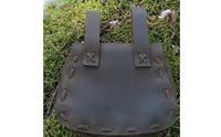 Laced Edging Lace-up Waist Pouch Smooth Finish Leather Waist Pouch