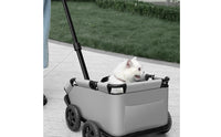 Foldable Pet Carriage Lightweight 4 Wheel Pet Carriage Shock Absorbing Animal Gear for Cats