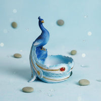 Cute Cartoon Design Resin Peacock Pot Creative Design Peacock Flower Pot Vibrant Colors Creature Shaped Planter Handmade for Gardeners, Balcony, Indoor, Desktop
