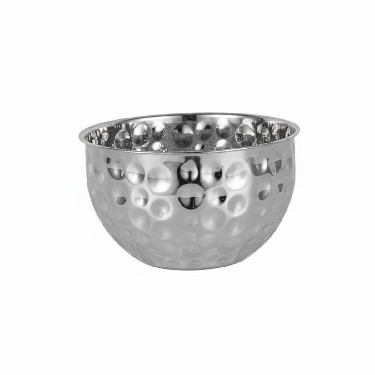 Easy to Clean Stainless Steel Mixing Bowl Long-Lasting Hammered Salad Bowl Rust Resistant Household Dishware Large Capacity for Bar, Karaoke, Party