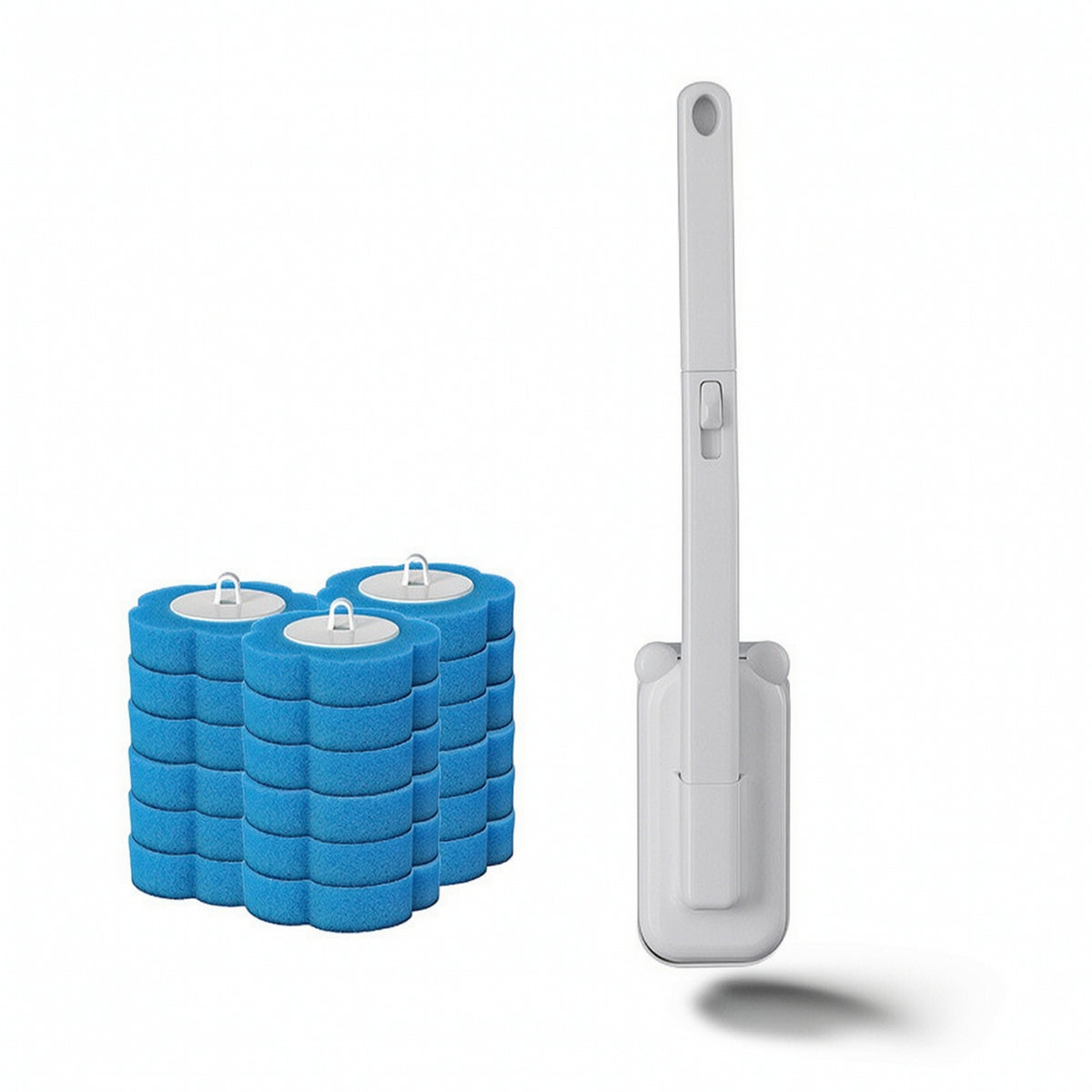Wall Mounted Toilet Brush and Holder Long-Handled for Bathroom