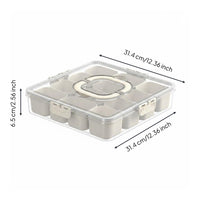 8-Compartment Food Storage Container Transparent Body Divided Serving Tray