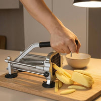Manual Vegetable Strip Cutter Lever Handle Suction Cup Vegetable Cutter Metal Frame