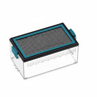 High-Density Mesh Lid Stackable Amphibian Enclosure Escape-Proof Clear Plastic Breeding Container for Arachnid Enthusiasts